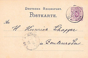 Während die ersten Postkarten ein ganzseitiges Adressfeld hatten (1877),...