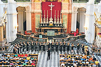 Hofkirche Dresden: Konzert der Top-Ensembles der pfälzischen und anhaltinischen Landeskirche beim Deutschen Posaunentag. Foto: pv 