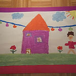 Der Himmel ist wie ein Haus mit Garten zum feiern.