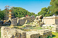 Austragungsort in der Antike und Namensgeber der olympischen Spiele: Olympia im Nordwesten der Halbinsel Peloponnes. Foto: epd