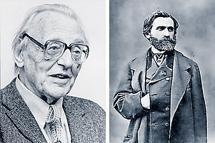 Berühmte Komponisten: Carl Orff (links) und Giuseppe Verdi.