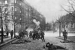 Kämpfe zwischen Reichswehr und revolutionären Arbeitern in Berlin im September 1919. Foto: wiki