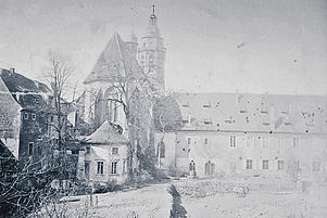Zeitreise: Stiftskirche und Brauerei im 19. Jahrhundert. Foto: pv